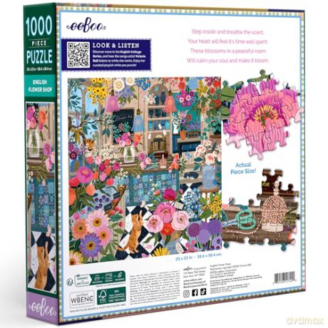 Eeboo - Puzzle 1000 pcs - English Flower Shop (EPZT440) [PUZZLE]