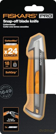 Fiskars - CarbonMax snap off knife - 18 mm