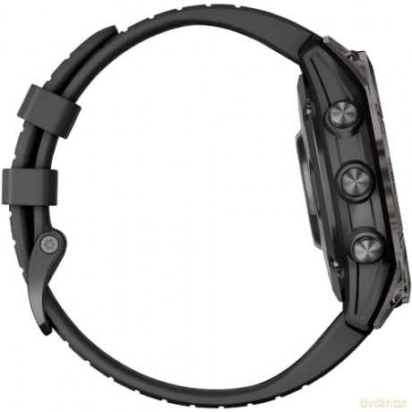 Garmin - fenix 7 Pro Sapphire Solar, Carbon Grey Titanium w/Black Band