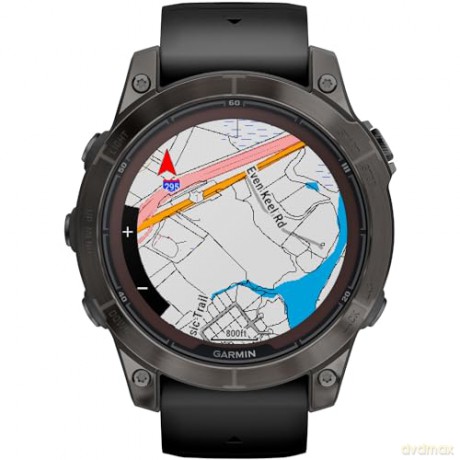 Garmin - fenix 7 Pro Sapphire Solar, Carbon Grey Titanium w/Black Band