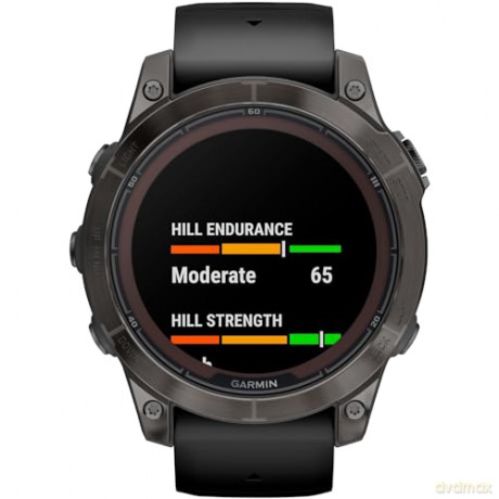 Garmin - fenix 7 Pro Sapphire Solar, Carbon Grey Titanium w/Black Band