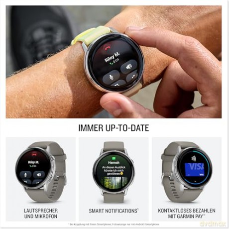 Garmin - Venu 4 45mm - black/silver grey