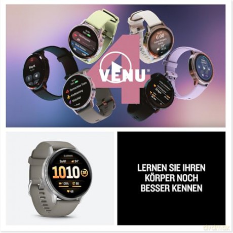 Garmin - Venu 4 45mm - black/slate black