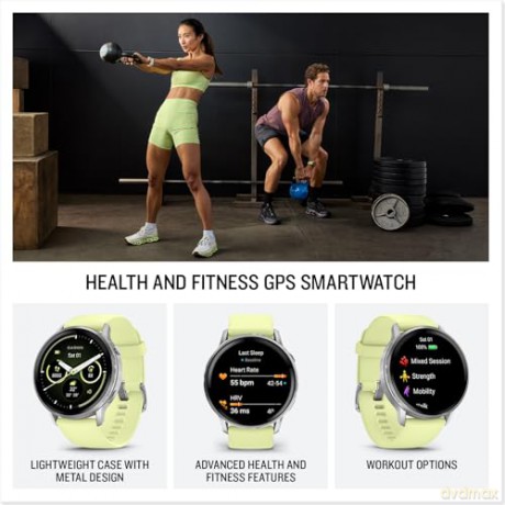 Garmin - Venu 4 45mm - gray/silver lemon