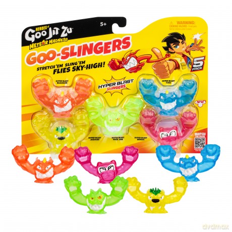 Goo Jit Zu - Meteor Madness Slingers Glow 5PK (43086) [FIGURKA]