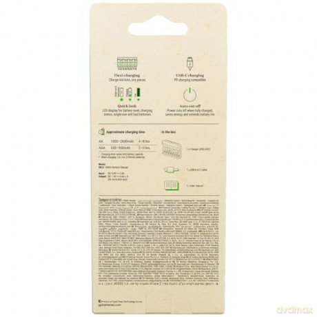 GP - Recyko NiMH Battery Charger, E822 (USB-C)
