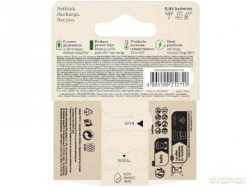GP - ReCyko Rechargeable 9V-battery, 200 mAh (1-pack)