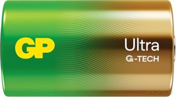 GP - Ultra Alkaline Battery, Size D, 13AU/LR20, 1.5V (2-pack)