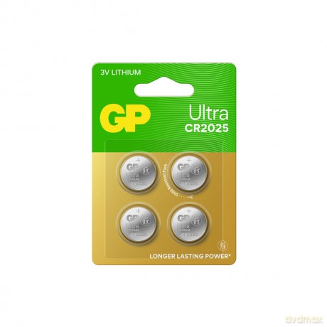 GP - Ultra Lithium Cell Battery CR2025, 3V (4-pack)