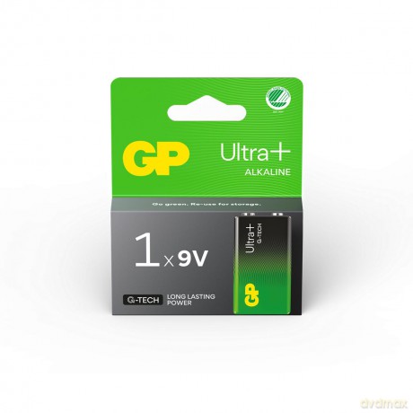 GP - Ultra Plus Alkaline 9V-battery, 1604AUP/6LF22 (1-pack)