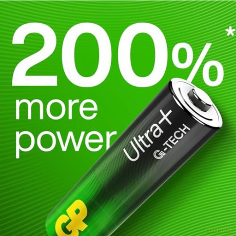 GP - Ultra Plus Alkaline Battery, Size AA, 15AU/LR6, 1.5V (10-pack)