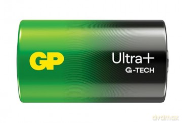 GP - Ultra Plus Alkaline D-batteri, 13A/LR20, 2-pack