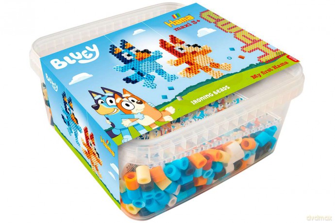 Hama - Maxi Bucket of Beads+Plate, Bluey (388756)