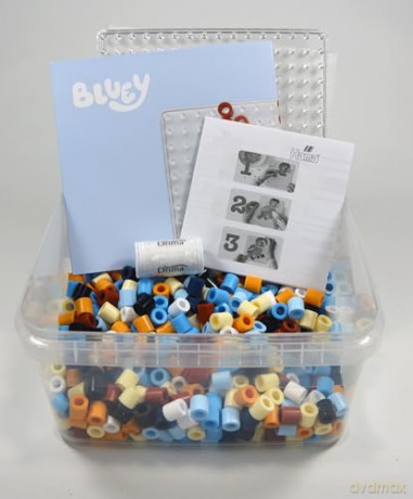 Hama - Maxi Bucket of Beads+Plate, Bluey (388756)