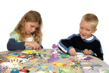 Hama - Maxi Bucket of Beads+Plate, Bluey (388756)