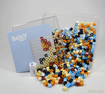 Hama - Maxi Bucket of Beads+Plate, Bluey (388756)