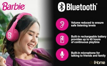 iHome - Barbie Premium Bluetooth Headphones