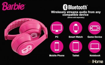 iHome - Barbie Premium Bluetooth Headphones