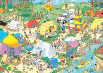 Jan van Haasteren - Camping in the Forest (1000 pieces) [PUZZLE]