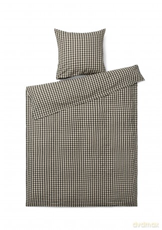 Juna - Bk&Blge Bed Linen - Black/Sand - 140x220 cm