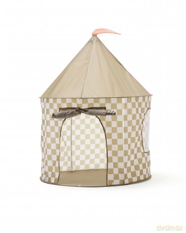 Kids Concept - Tent - Khaki med tern - 100x100x130 cm