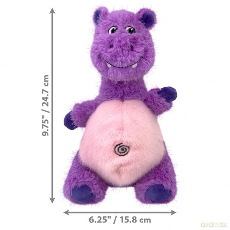 Kong - Knots Belly Hippo - Purple - M/L 28x16x13CM