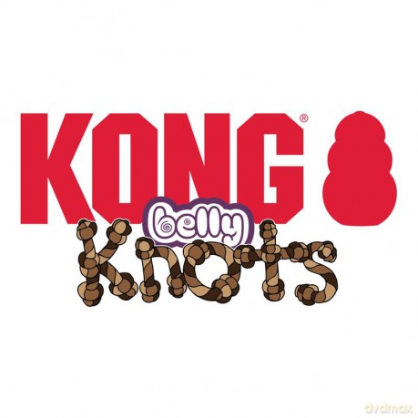 Kong - Knots Belly Hippo - Purple - M/L 28x16x13CM