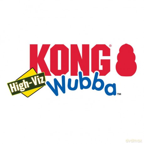 Kong - WUBBA BALLASTIC HIGH-VIZ - Bright, High-Visibility Colors - 33 x 9.5 x 7.5 cm