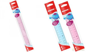 Kores - Acrylic Ruler - 15 cm - Mix (742131)