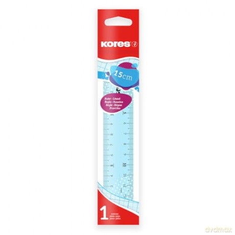 Kores - Acrylic Ruler - 15 cm - Mix (742131)