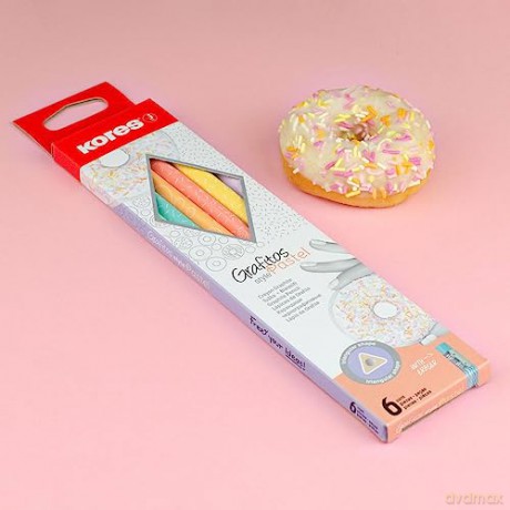 Kores - Grafitos Style - Pastel - 6-pack - School Pencils (792803)