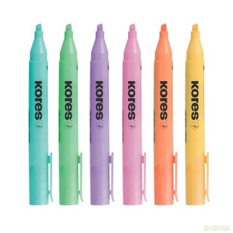 Kores - Highlighter - Pastel - 6-pack (736060)