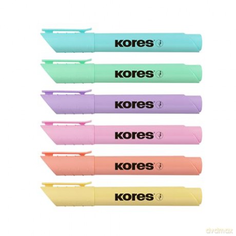 Kores - Highlighter - Pastel - 6-pack (736060)