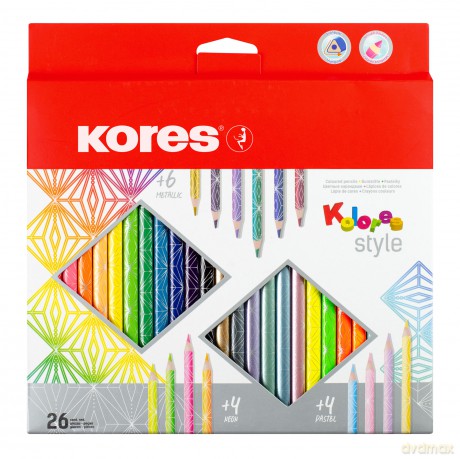 Kores - Kolores Style Colour Pencils - 26 Pack (793320)