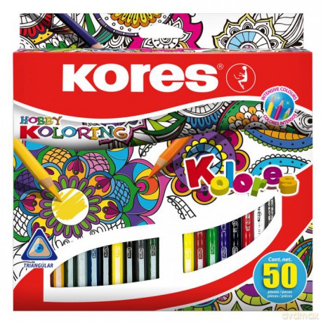 Kores - Mandelas - Triangular 50 Coloring Pencils (93350)
