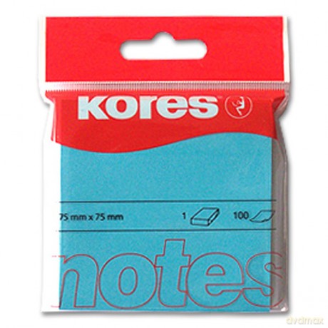 Kores Neon Sticky Notes Blue 75x75 mm (747078)