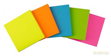 Kores Neon Sticky Notes Blue 75x75 mm (747078)