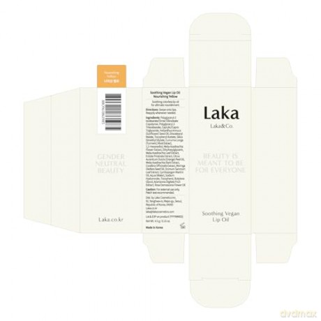 Laka - Soothing Vegan Lip Oil - #Nourishing Yellow