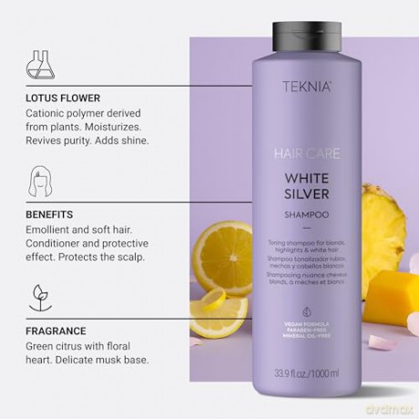 Lakm - Teknia White Silver Shampoo 1000 ml