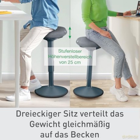 Leitz - Standing stool Active Comfort seat dark grey