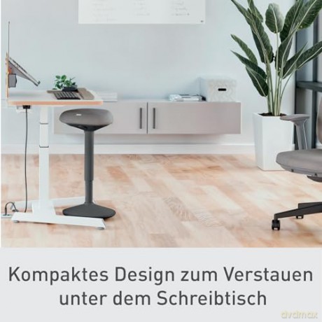 Leitz - Standing stool Active Comfort seat dark grey