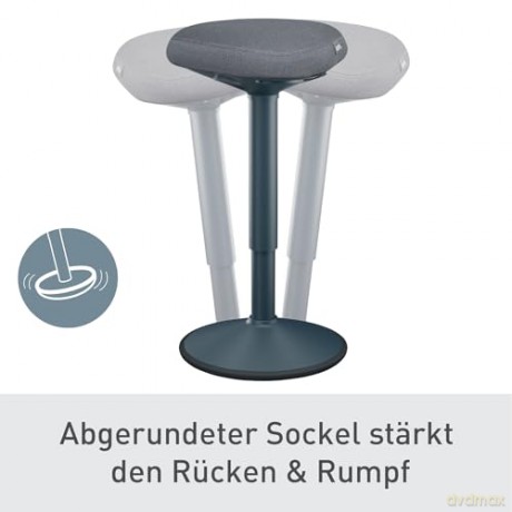Leitz - Standing stool Active Comfort seat dark grey