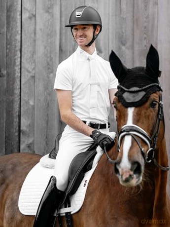 Lemieux - Suede Dressage Square - White - Large