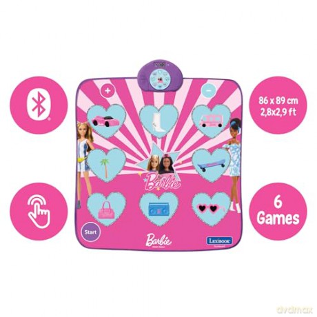 Lexibook - Electronic, bluetooth and luminous dance mat Barbie (DM10BB) [GRA]