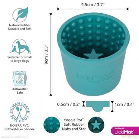 LICKIMAT - Yoggie Pot Light Blue - (645.5464)