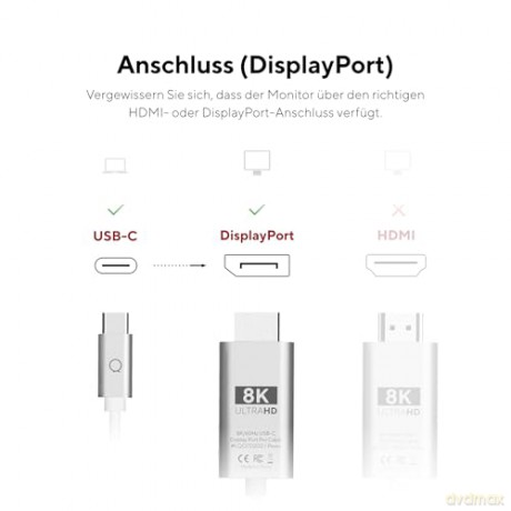 LINQ - 8K/60Hz USB-C to DisplayPort Pro Cable 2m