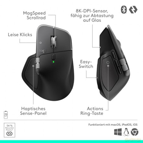Logitech - MX Master 4 for MAC - Space Black