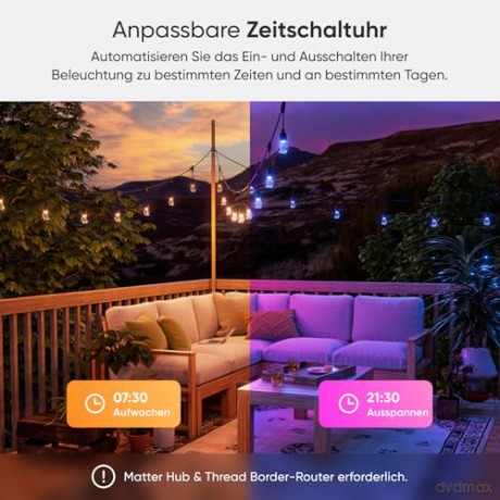 Nanoleaf - Essentials Matter Smart Multicolour Outdoor String Light Starter Kit 15m
