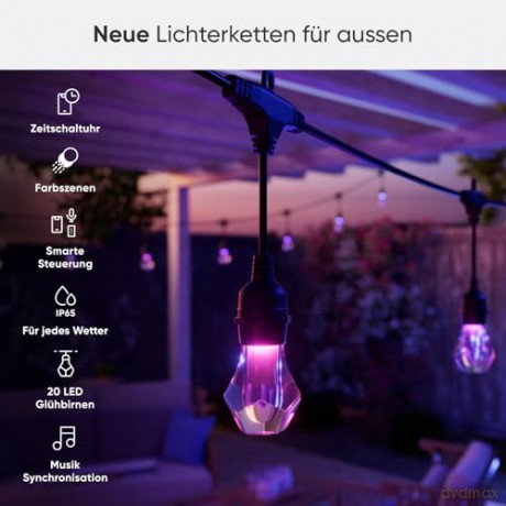 Nanoleaf - Essentials Matter Smart Multicolour Outdoor String Light Starter Kit 15m