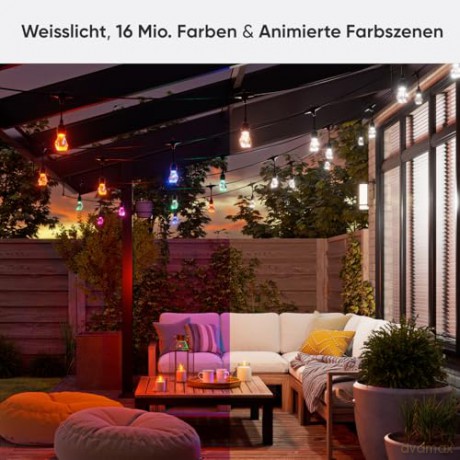 Nanoleaf - Essentials Matter Smart Multicolour Outdoor String Light Starter Kit 15m